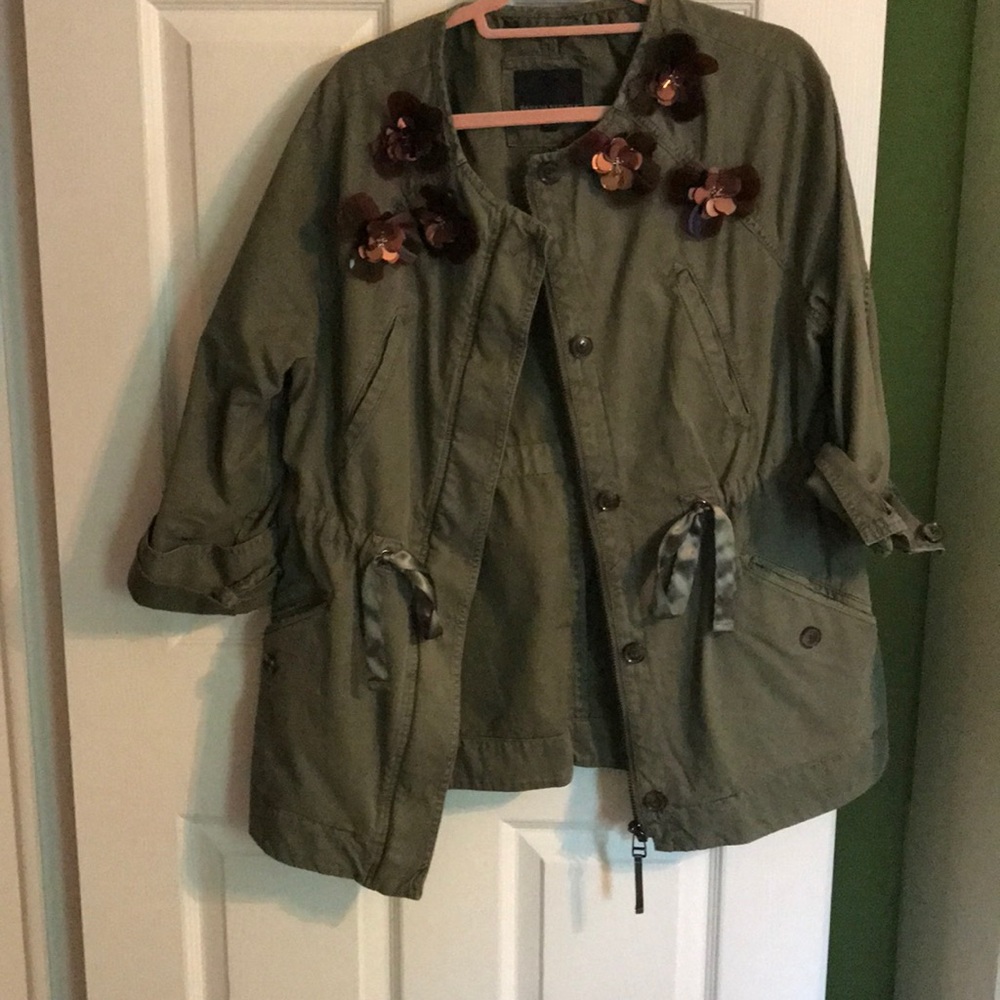 BANANA REPUBLIC EMBELLISHED ARMY JACKET SIZE M